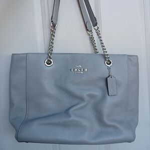 Coach Marlie Tote Bag Gray Leather